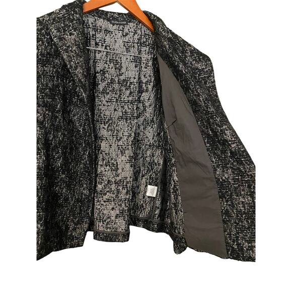 Eileen Fisher Open Front Textured Blazer Jacket Small/Medium Knit Layering - Picture 7 of 14